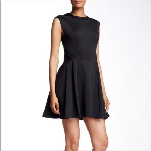 Ted Baker Dresses & Skirts - Ted Baker London Sleeveless Pleat Skater Black mini Dress size 4
